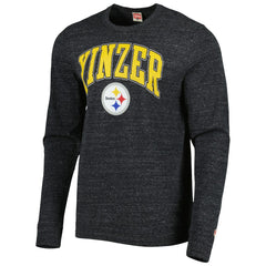 Pittsburgh Steelers Homage Hyper Local Tri-Blend Long Sleeve T-Shirt - Charcoal discount