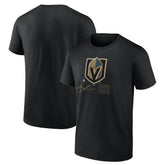 Mark Stone Vegas Golden Knights Fanatics Name and Number T-Shirt - Black T-shirts
