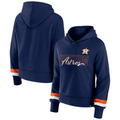 Houston Astros Women's Over Under Pullover Hoodie Navy