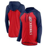 St. Louis Cardinals Women's Forever Fan Full-Zip Hoodie Jacket Red/Navy