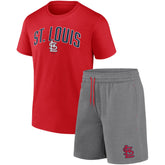 St. Louis Cardinals Arch T-Shirt & Shorts Combo Set Red/Heather Gray