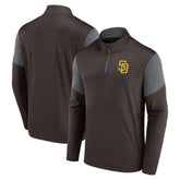 San Diego Padres Logo Quarter-Zip Top Brown