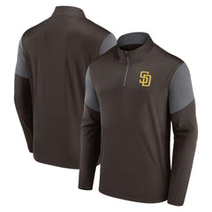 San Diego Padres Logo Quarter-Zip Top Brown