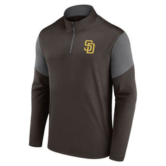 San Diego Padres Logo Quarter-Zip Top Brown