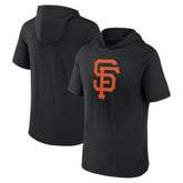 San Francisco Giants Short Sleeve Hoodie T-Shirt Black