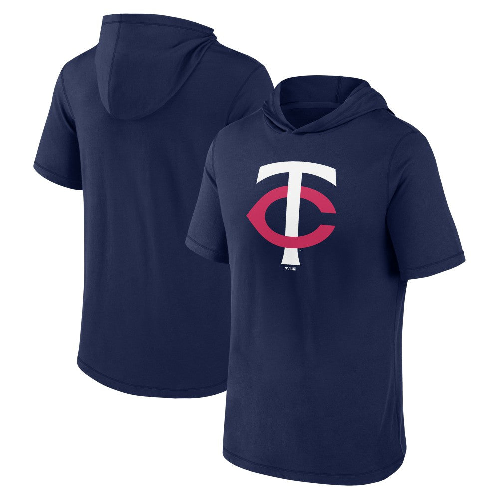 Minnesota Twins Short Sleeve Hoodie T-Shirt Navy