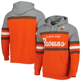 Cleveland Browns Head Coach Pullover Hoodie - Orange/Heathered Gray cheap