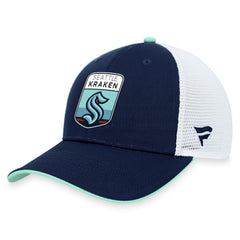 Seattle Kraken Fanatics 2023 NHL Draft On Stage Trucker Adjustable Hat - Deep Sea Blue Hats