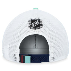 Seattle Kraken Fanatics 2023 NHL Draft On Stage Trucker Adjustable Hat - Deep Sea Blue Hats
