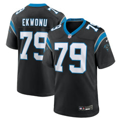 Ikem Ekwonu Carolina Panthers Game Jersey - Black sale