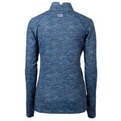 Philadelphia Phillies Cutter & Buck Women's Traverse Camo Print Stretch Quarter-Zip Pullover Top Navy