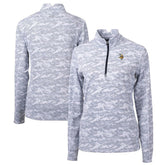 Minnesota Vikings Cutter & Buck Women's Traverse Camo Print Stretch Quarter-Zip Pullover Top - Charcoal online