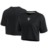 Las Vegas Raiders Women's Elements Super Soft Boxy Cropped T-Shirt - Black sale