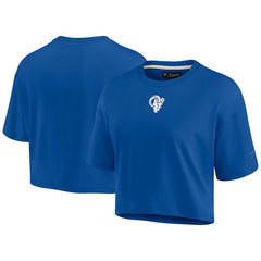 Los Angeles Rams Women's Elements Super Soft Boxy Cropped T-Shirt - Royal for sale