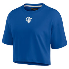 Los Angeles Rams Women's Elements Super Soft Boxy Cropped T-Shirt - Royal for sale