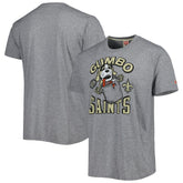 New Orleans Saints Homage Gumbo Hyper Local Tri-Blend T-Shirt - Gray for sale