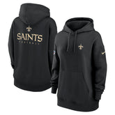 New Orleans Saints Women's 2023 Sideline Club Fleece Pullover Hoodie - Black on sale