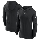 Cincinnati Bengals Women's Sideline Performance Long Sleeve Hoodie T-Shirt - Black sale