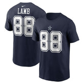 CeeDee Lamb Dallas Cowboys Player Name & Number T-Shirt - Navy outlet