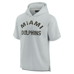 Miami Dolphins Unisex Elements Super Soft Fleece Short Sleeve Pullover Hoodie - Gray on sale