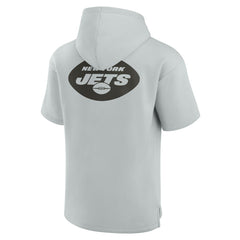 New York Jets Unisex Elements Super Soft Fleece Short Sleeve Pullover Hoodie - Gray online