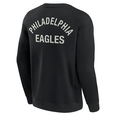 Philadelphia Eagles Unisex Elements Super Soft Pullover Sweatshirt - Black discount
