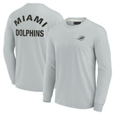 Miami Dolphins Unisex Elements Super Soft Long Sleeve T-Shirt - Gray on sale