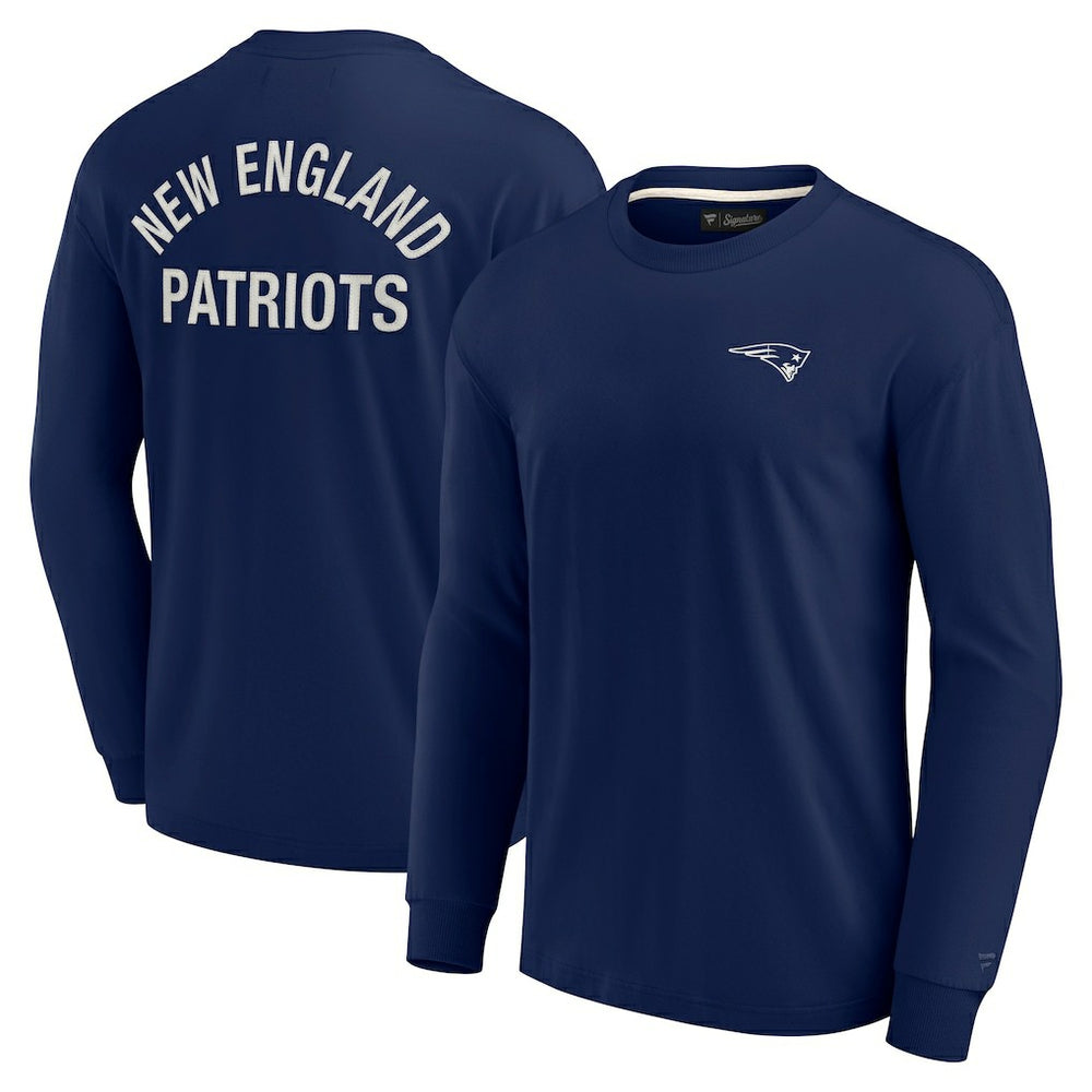New England Patriots Unisex Elements Super Soft Long Sleeve T-Shirt - Navy for sale