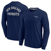 New England Patriots Unisex Elements Super Soft Long Sleeve T-Shirt - Navy for sale