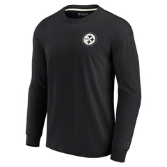 Pittsburgh Steelers Unisex Elements Super Soft Long Sleeve T-Shirt - Black outlet