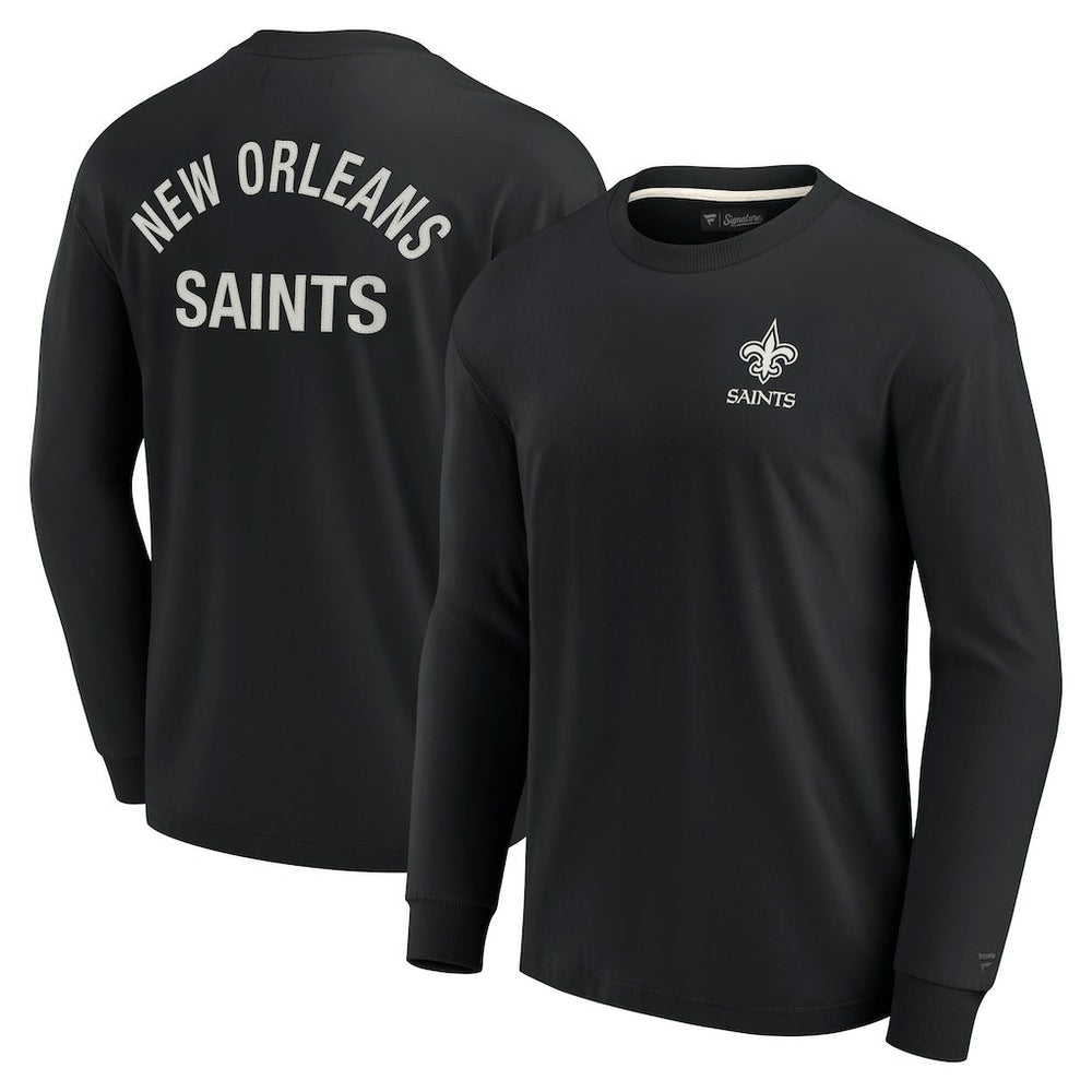 New Orleans Saints Unisex Elements Super Soft Long Sleeve T-Shirt - Black sale