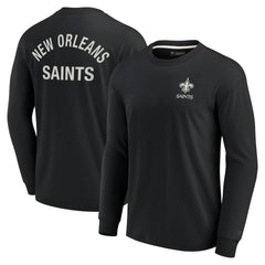 New Orleans Saints Unisex Elements Super Soft Long Sleeve T-Shirt - Black sale
