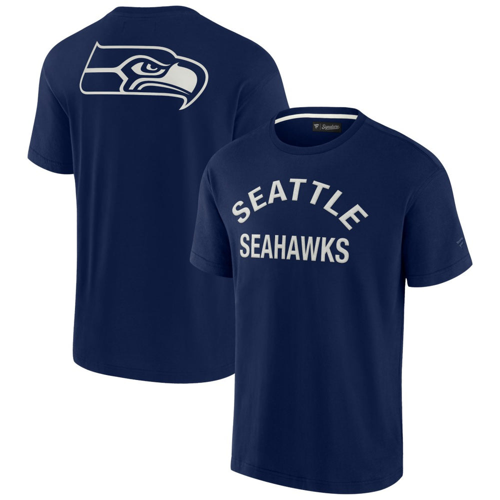 Seattle Seahawks Unisex Elements Super Soft Short Sleeve T-Shirt - Navy on sale