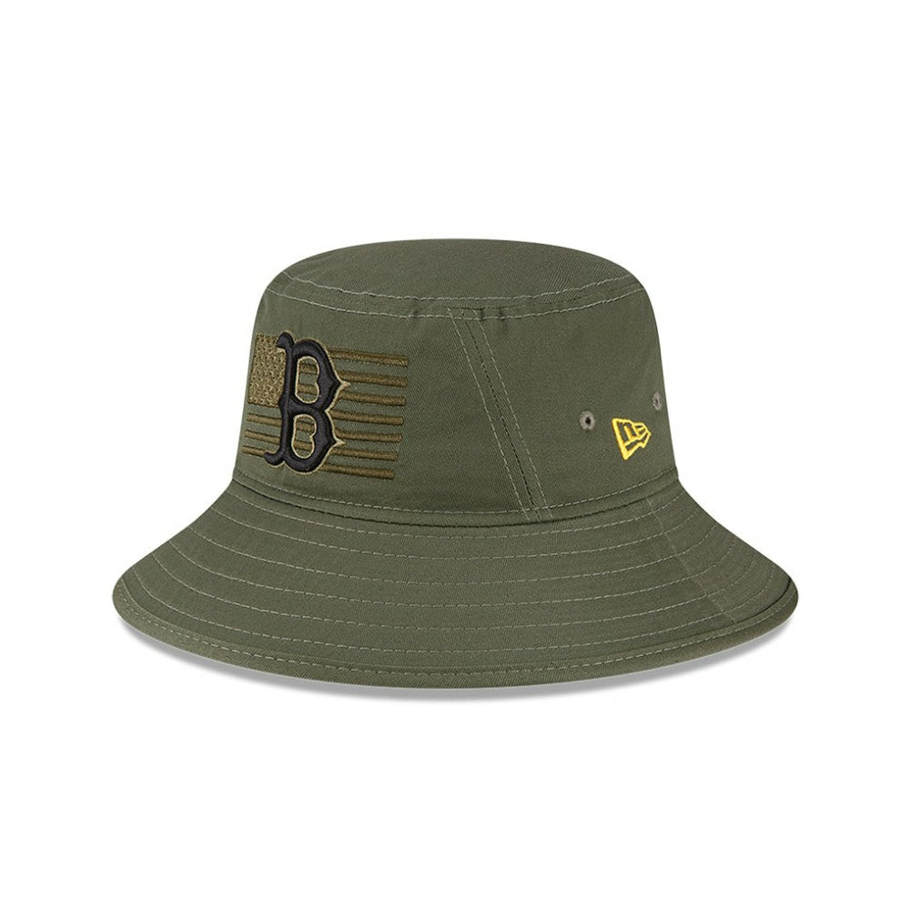 Boston Red Sox 2023 Armed Forces Day Bucket Hat Green