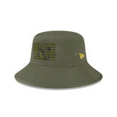 Kansas City Royals 2023 Armed Forces Day Bucket Hat Green
