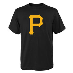 Pittsburgh Pirates Youth Logo Primary Team T-Shirt Black