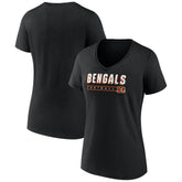 Cincinnati Bengals Women's Primary Play V-Neck T-Shirt - Black online