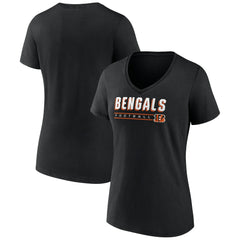 Cincinnati Bengals Women's Primary Play V-Neck T-Shirt - Black online