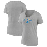 Detroit Lions Women's Team Arc V-Neck T-Shirt - Heather Gray online