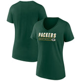 Green Bay Packers Women's Primary Play V-Neck T-Shirt - Green outlet