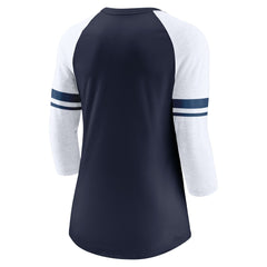 Tennessee Titans Women's Fashion 3/4-Sleeve Lightweight Raglan Fashion T-Shirt - Navy discount