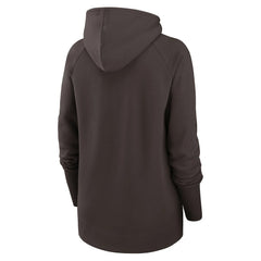 Cleveland Browns Women's Asymmetrical Raglan Full-Zip Hoodie - Brown on sale