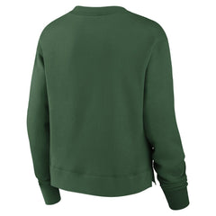 New York Jets Women's High Hip Fleece Pullover Sweatshirt - Green online
