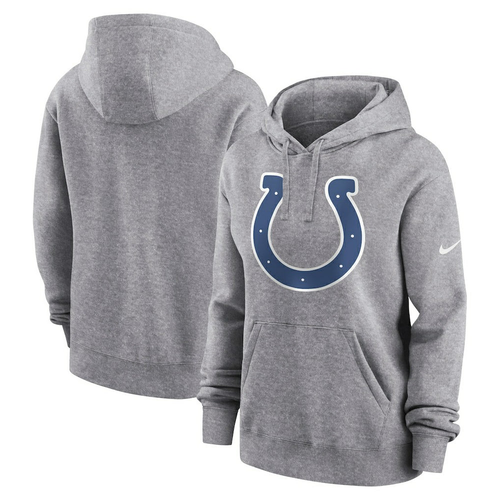 Indianapolis Colts Women's Team Logo Club Fleece Pullover Hoodie - Heather Gray online