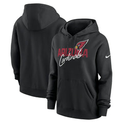 Arizona Cardinals Women's Wordmark Club Fleece Pullover Hoodie - Black outlet