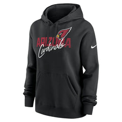 Arizona Cardinals Women's Wordmark Club Fleece Pullover Hoodie - Black outlet