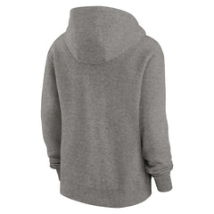 Cleveland Browns Women's Wordmark Club Fleece Pullover Hoodie - Heather Gray on sale