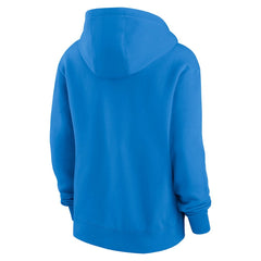 Los Angeles Chargers Women's Wordmark Club Fleece Pullover Hoodie - Powder Blue cheap