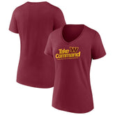 Women's Burgundy Washington Commanders Back Home Again V-Neck T-Shirt sale