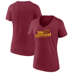 Women's Burgundy Washington Commanders Back Home Again V-Neck T-Shirt sale